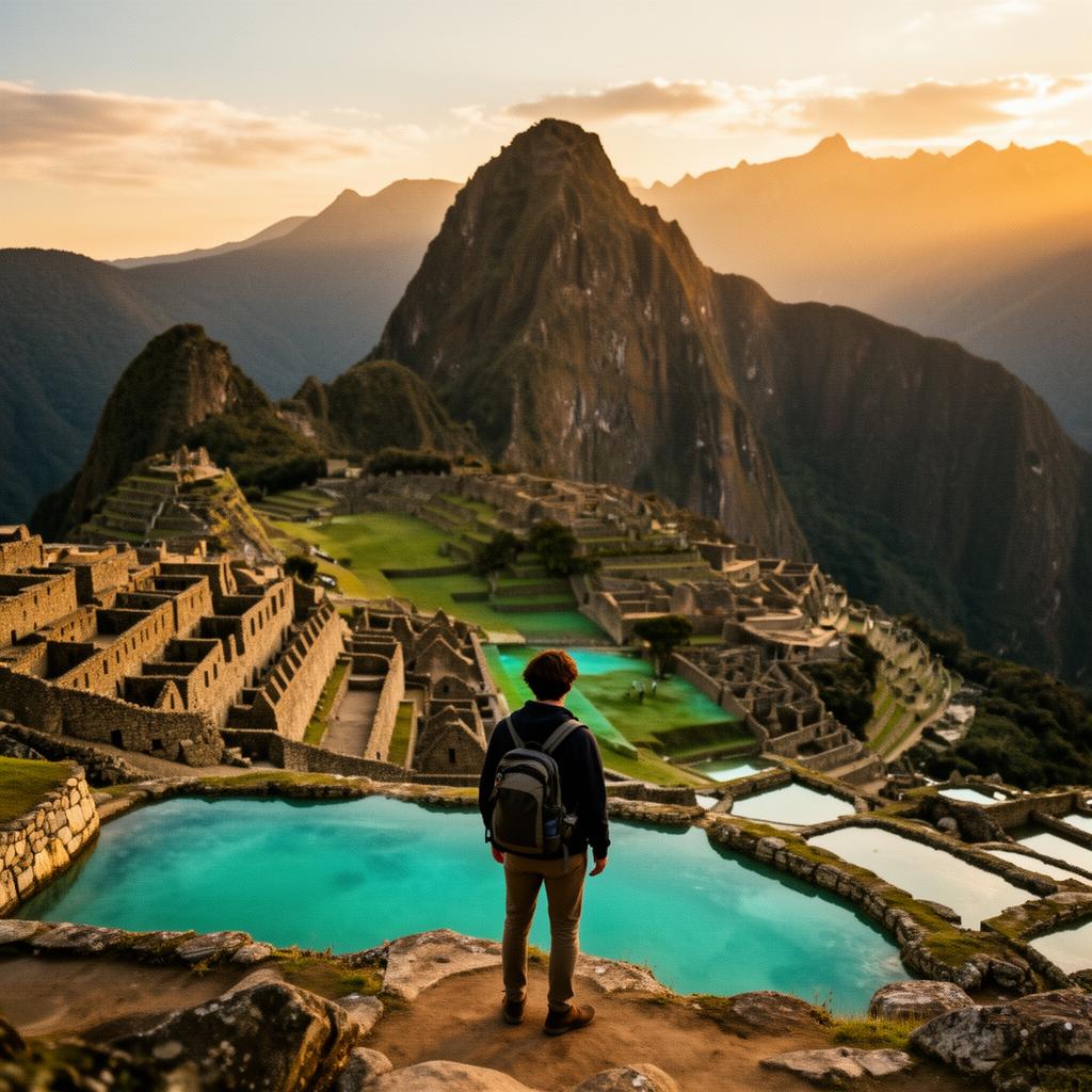 Machu Picchu im goldenen Morgenlicht